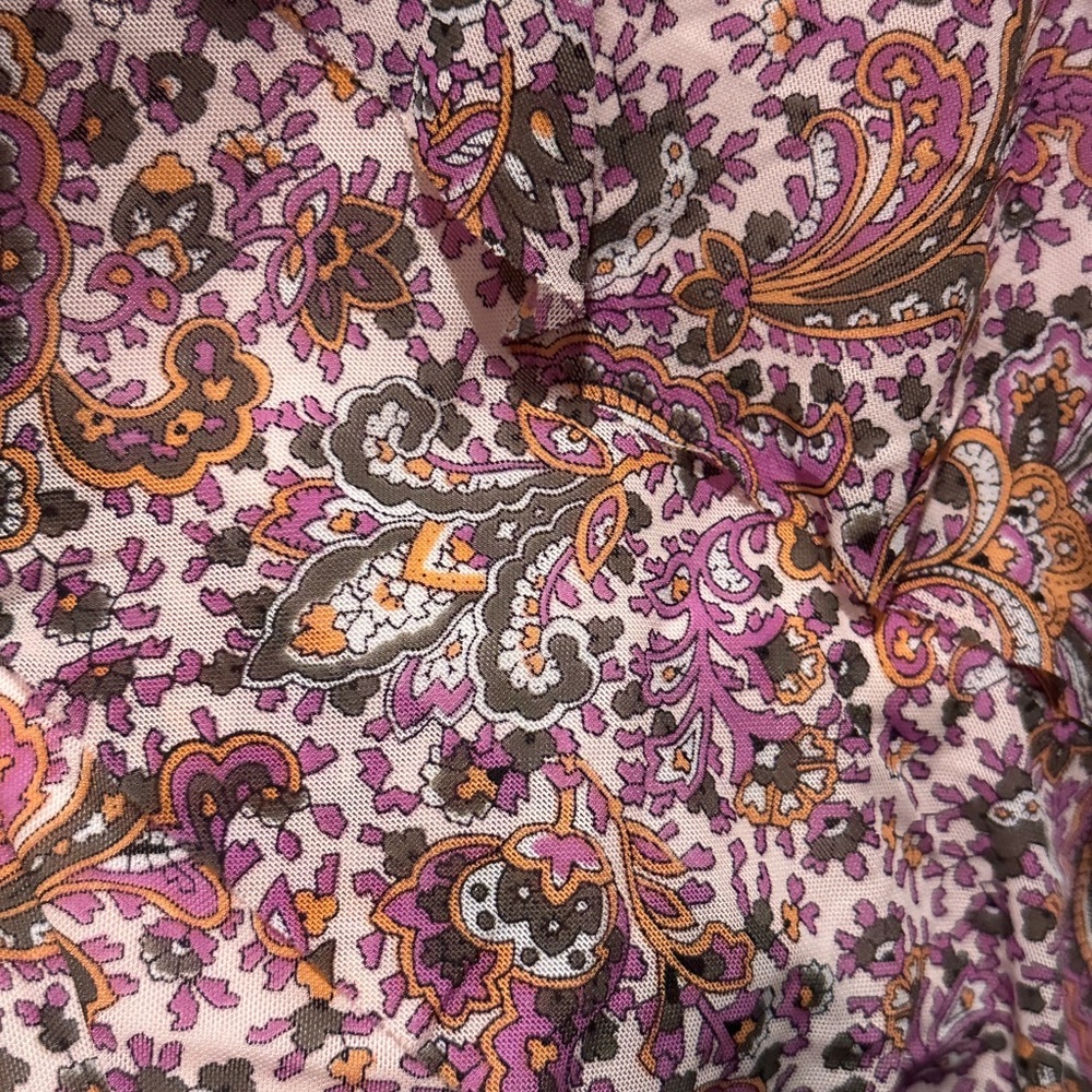 Roz & Ali Pink Paisley Ruffle Blouse - Picture 3 of 6